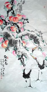 Chinese Peach Painting,66cm x 136cm,2559012-x