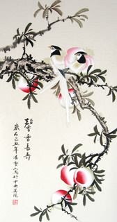 Chinese Peach Painting,43cm x 86cm,2702032-x