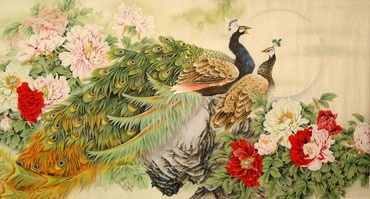 Page 3 Chinese Peacock Peahen Paintings, China Peacock Peahen Art ...