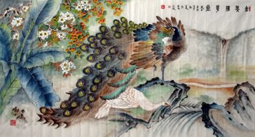 Page 3 Chinese Peacock Peahen Paintings, China Peacock Peahen Art ...