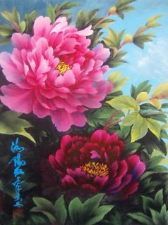 Chinese Peony Painting,34cm x 46cm,2328015-x