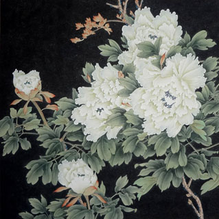 Chinese Peony Painting,50cm x 50cm,2342010-x