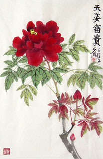 Chinese Peony Painting,69cm x 46cm,2388076-x