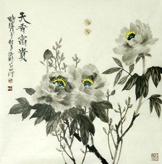 Chinese Peony Painting,68cm x 68cm,2388094-x