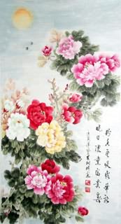 Chinese Peony Painting,66cm x 120cm,2473003-x