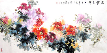Chinese Peony Painting,69cm x 138cm,csy21097018-x