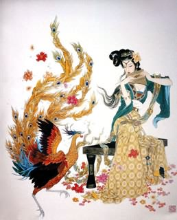 Chinese Phoenix Painting,70cm x 90cm,2734014-x