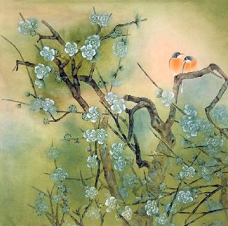 Chinese Plum Blossom Painting,66cm x 66cm,2319044-x
