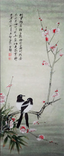 Chinese Plum Blossom Painting,40cm x 100cm,2331003-x