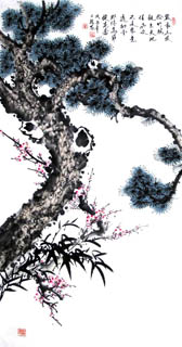 Chinese Plum Blossom Painting,66cm x 130cm,2339001-x