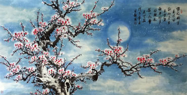 Chinese Plum Blossom Painting,66cm x 130cm,2339002-x