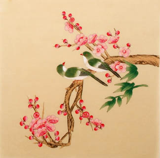 Chinese Plum Blossom Painting,38cm x 38cm,2340002-x