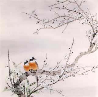 Chinese Plum Blossom Painting,66cm x 66cm,2340051-x