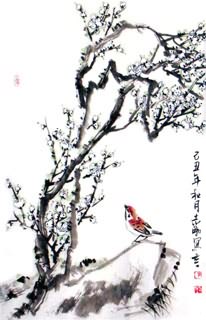 Chinese Plum Blossom Painting,69cm x 46cm,2360020-x