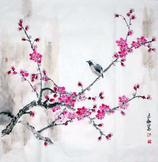 Chinese Plum Blossom Painting,60cm x 65cm,2360021-x