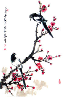 Chinese Plum Blossom Painting,69cm x 46cm,2360026-x
