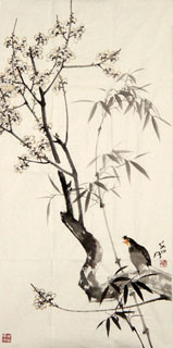 Chinese Plum Blossom Painting,50cm x 100cm,2388097-x