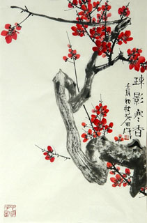 Chinese Plum Blossom Painting,69cm x 46cm,2388109-x