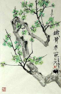 Chinese Plum Blossom Painting,69cm x 46cm,2388110-x