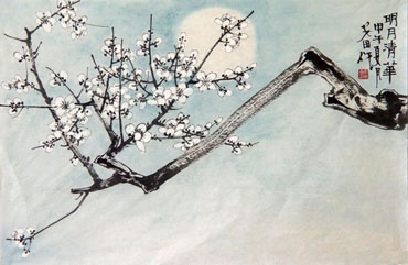 Chinese Plum Blossom Painting,69cm x 46cm,2388116-x
