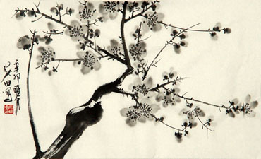 Chinese Plum Blossom Painting,30cm x 45cm,2388133-x