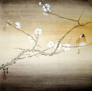 Chinese Plum Blossom Painting,50cm x 50cm,2395001-x