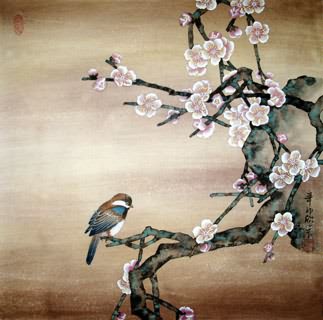 Chinese Plum Blossom Painting,50cm x 50cm,2395002-x