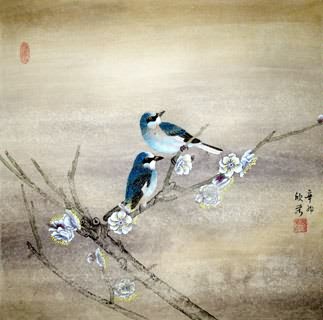 Chinese Plum Blossom Painting,50cm x 50cm,2395003-x