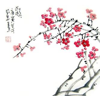 Chinese Plum Blossom Painting,33cm x 33cm,2396007-x