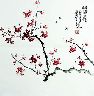 Chinese Plum Blossom Painting,50cm x 50cm,2396054-x