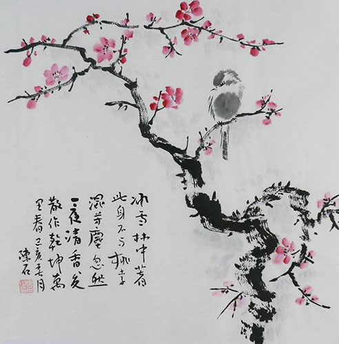 Plum Blossom,50cm x 50cm(19〃 x 19〃),2407014-z