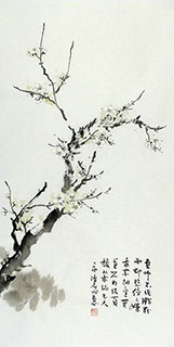 Chinese Plum Blossom Painting,50cm x 100cm,2407015-x