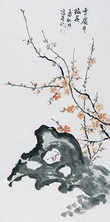 Chinese Plum Blossom Painting,50cm x 100cm,2407017-x