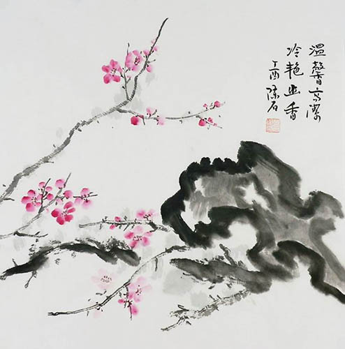 Plum Blossom,50cm x 50cm(19〃 x 19〃),2407027-z