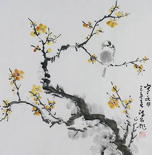 Chinese Plum Blossom Painting,50cm x 50cm,2407029-x