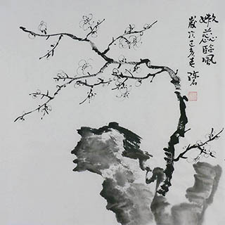 Chinese Plum Blossom Painting,50cm x 50cm,2407030-x