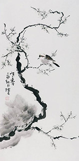 Chinese Plum Blossom Painting,50cm x 100cm,2407032-x