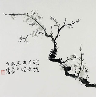 Chinese Plum Blossom Painting,50cm x 50cm,2407041-x