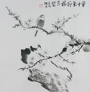 Chinese Plum Blossom Painting,50cm x 50cm,2407045-x