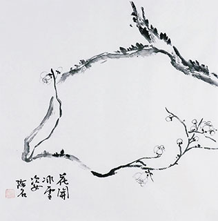 Chinese Plum Blossom Painting,50cm x 50cm,2407048-x