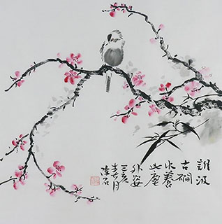 Chinese Plum Blossom Painting,50cm x 50cm,2407063-x