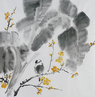 Chinese Plum Blossom Painting,50cm x 50cm,2407069-x