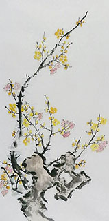 Chinese Plum Blossom Painting,50cm x 100cm,2407076-x