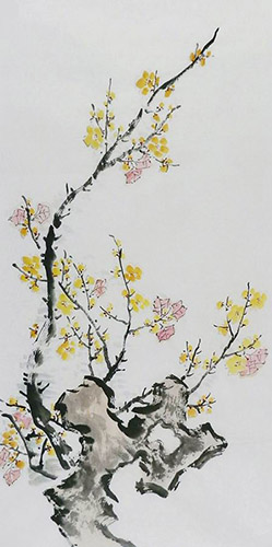 Plum Blossom,50cm x 100cm(19〃 x 39〃),2407076-z