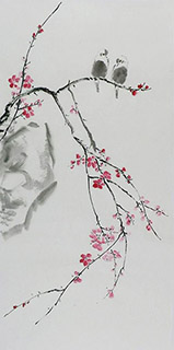 Chinese Plum Blossom Painting,50cm x 100cm,2407077-x