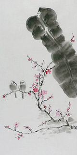 Chinese Plum Blossom Painting,50cm x 100cm,2407082-x