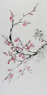 Chinese Plum Blossom Painting,50cm x 100cm,2407083-x