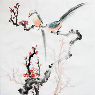 Chinese Plum Blossom Painting,34cm x 34cm,2485077-x