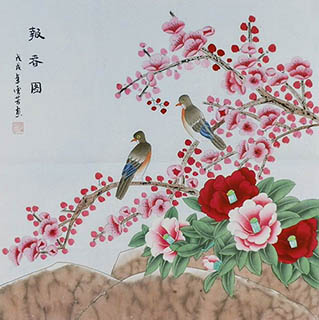 Chinese Plum Blossom Painting,68cm x 68cm,2547016-x
