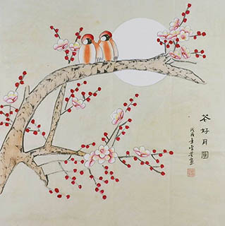 Chinese Plum Blossom Painting,66cm x 66cm,2547017-x